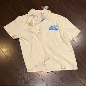 NWT! The GODFATHER x Shoe Palace Movie Promo Button Up Shirt Mens Size L Beige